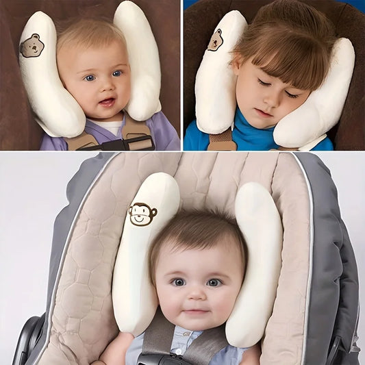 BloomyBubs Neck Pillow , Car Seat Head Protector Pillow, Neck Support Pillow